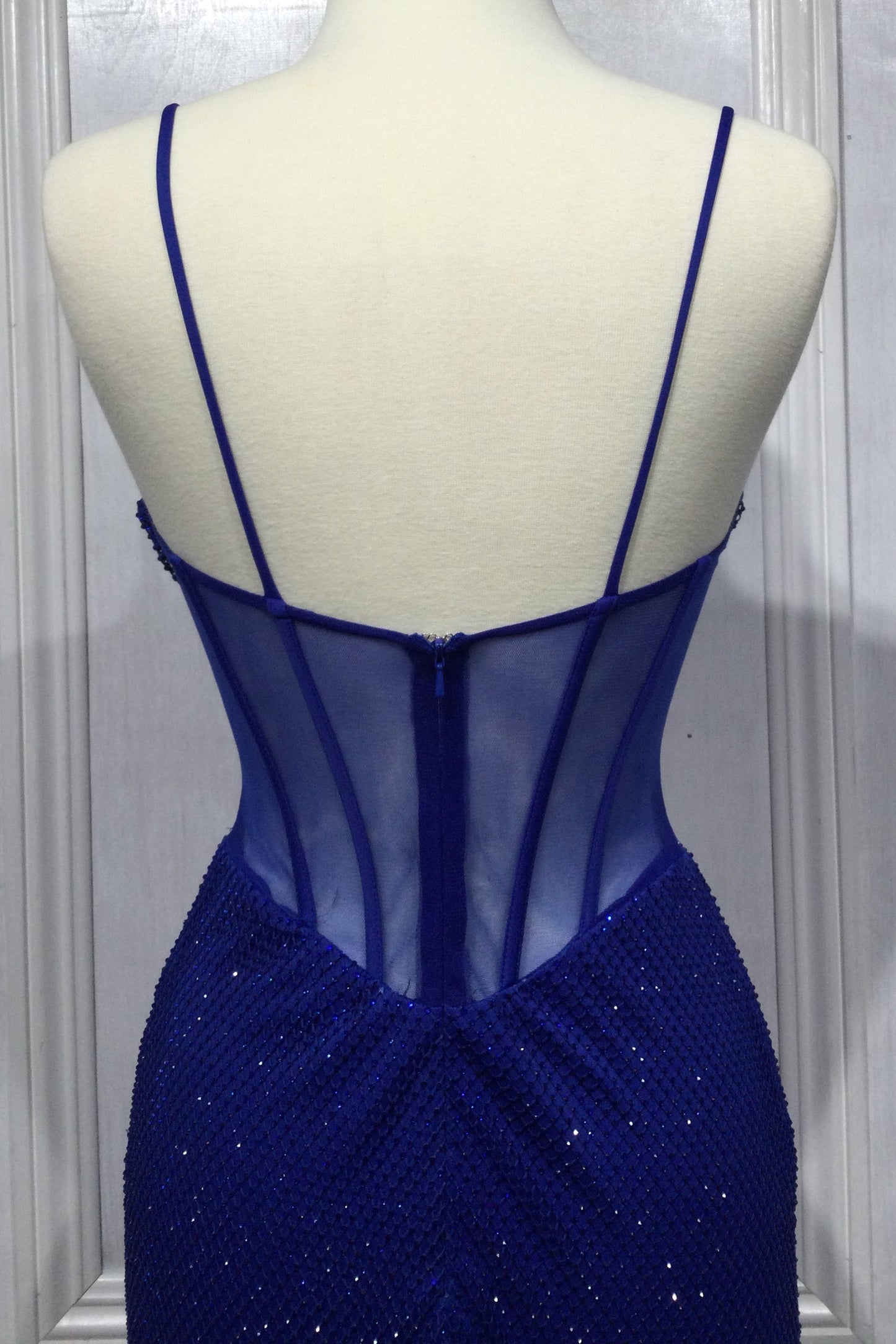 CDrhinestone-mesh-fitted-corset-slit-gown-cd267