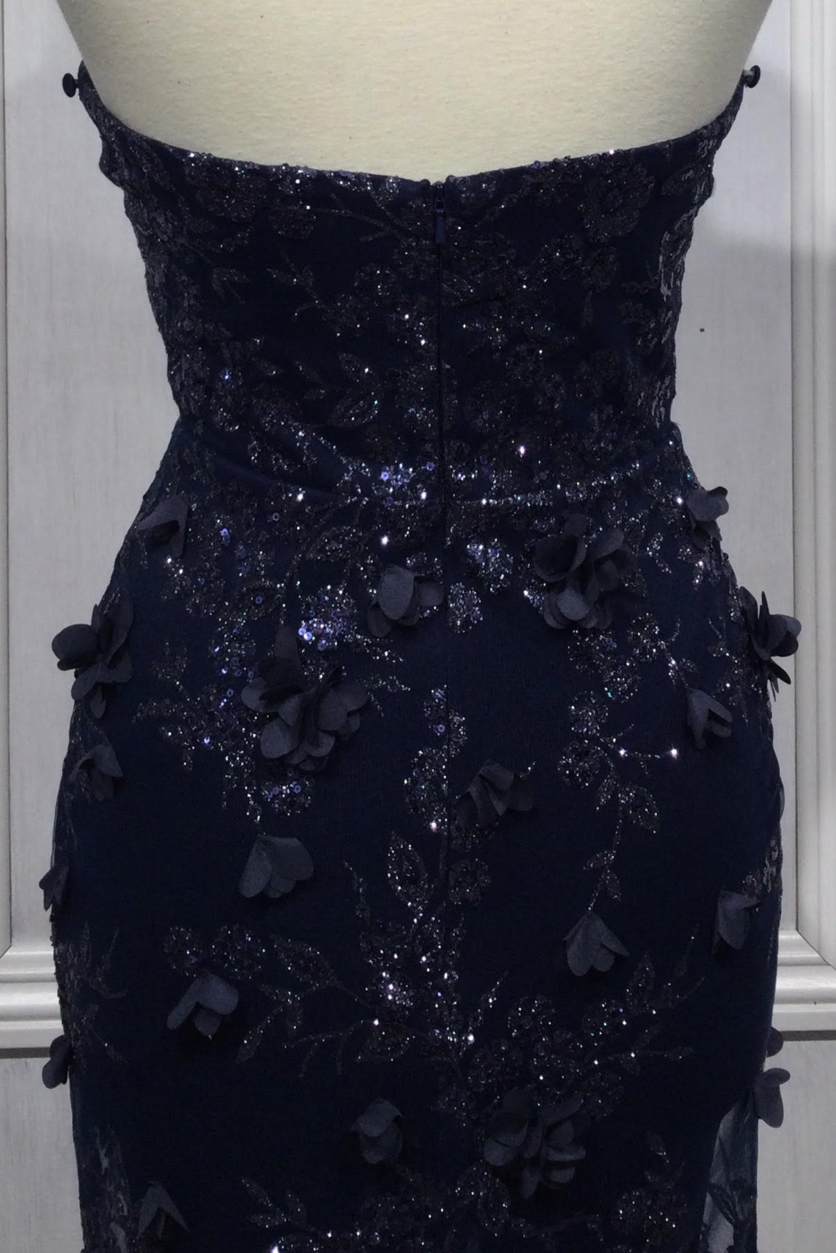 Lace Cape Fitted Gown J834