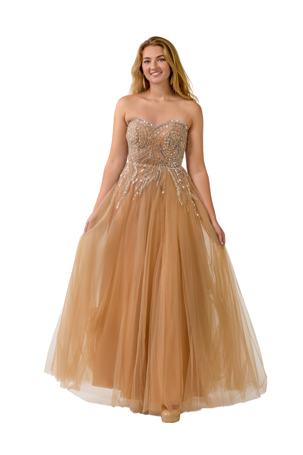 Tulle A line Dress w/ Cape- SV24083