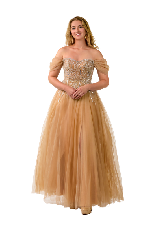 Tulle A line Dress w/ Cape- SV24083