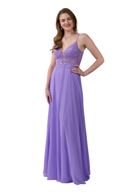 Chiffon Spaghetti Flowy A -line Dress - SV313127