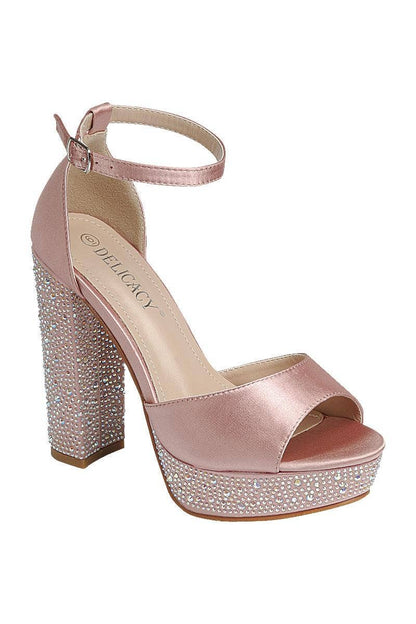 Yula Glitter Chunky Heels Shoes
