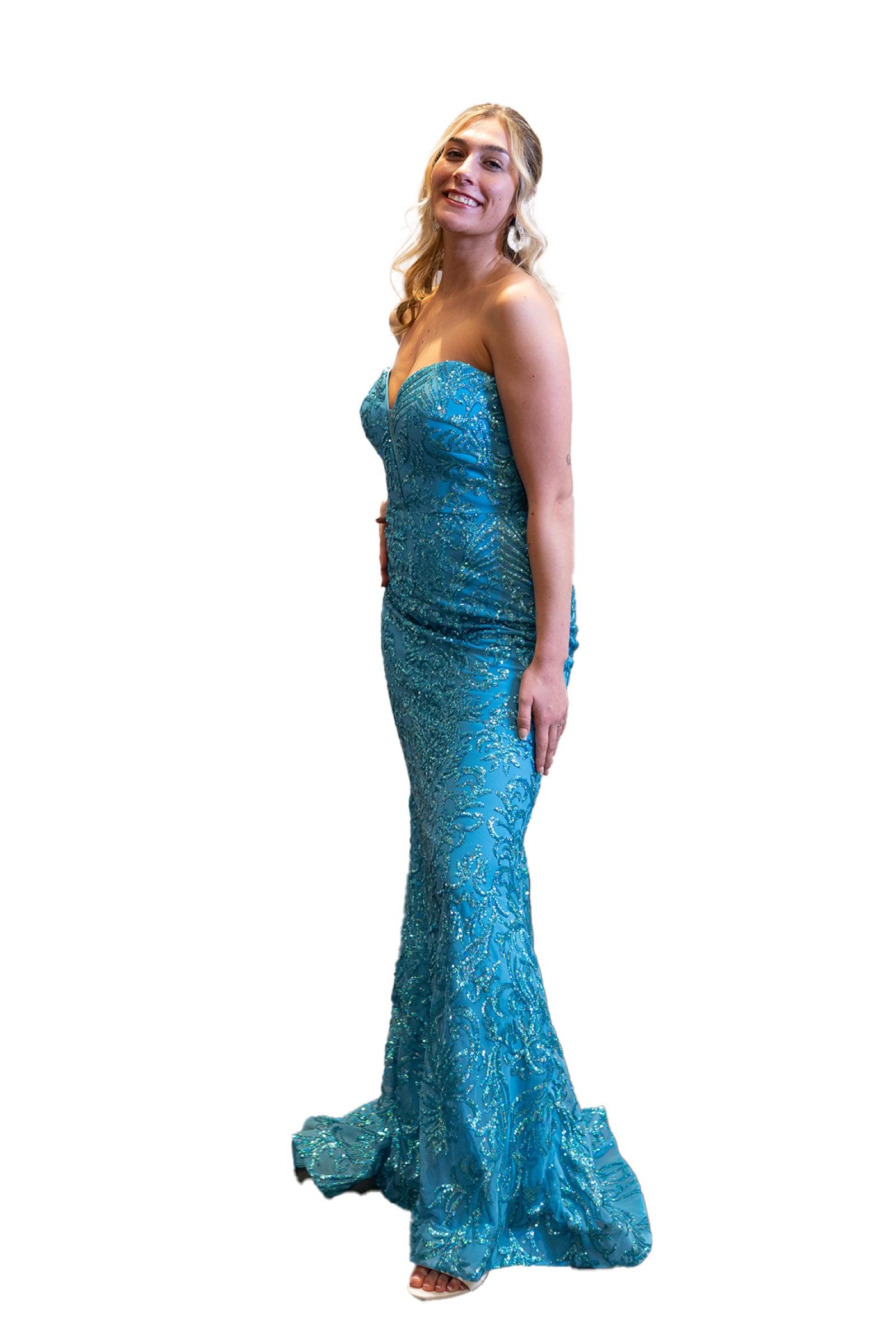 Sweetheart Neckline Sequin Dress SV23047