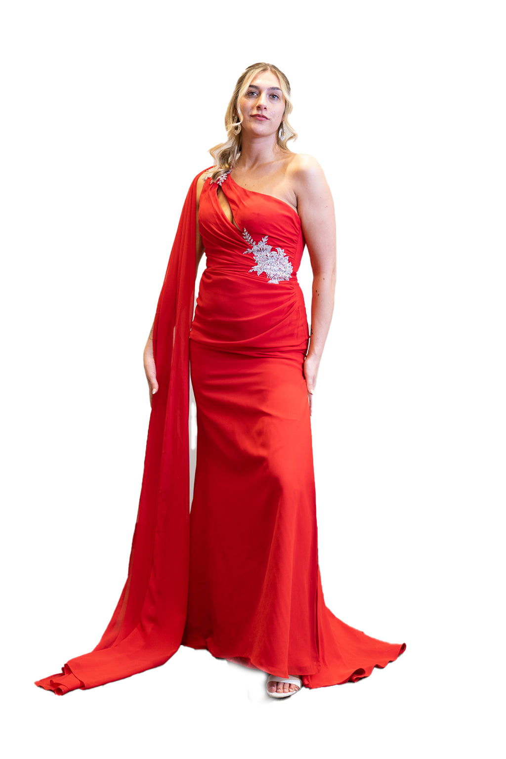 One-Shoulder Cape Stylish SV24078