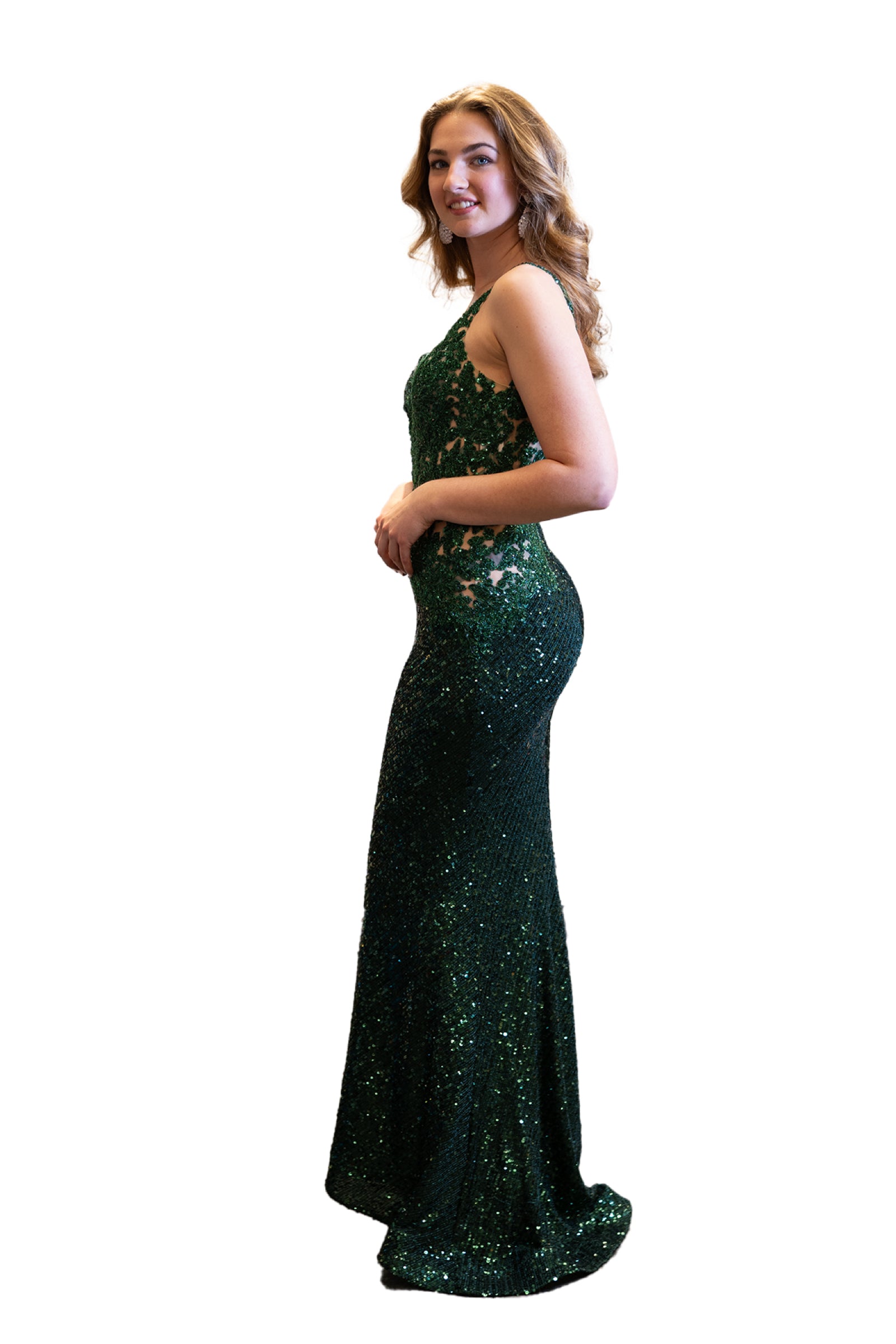 Sparkly Sequin One Shoulder Dress SV61019
