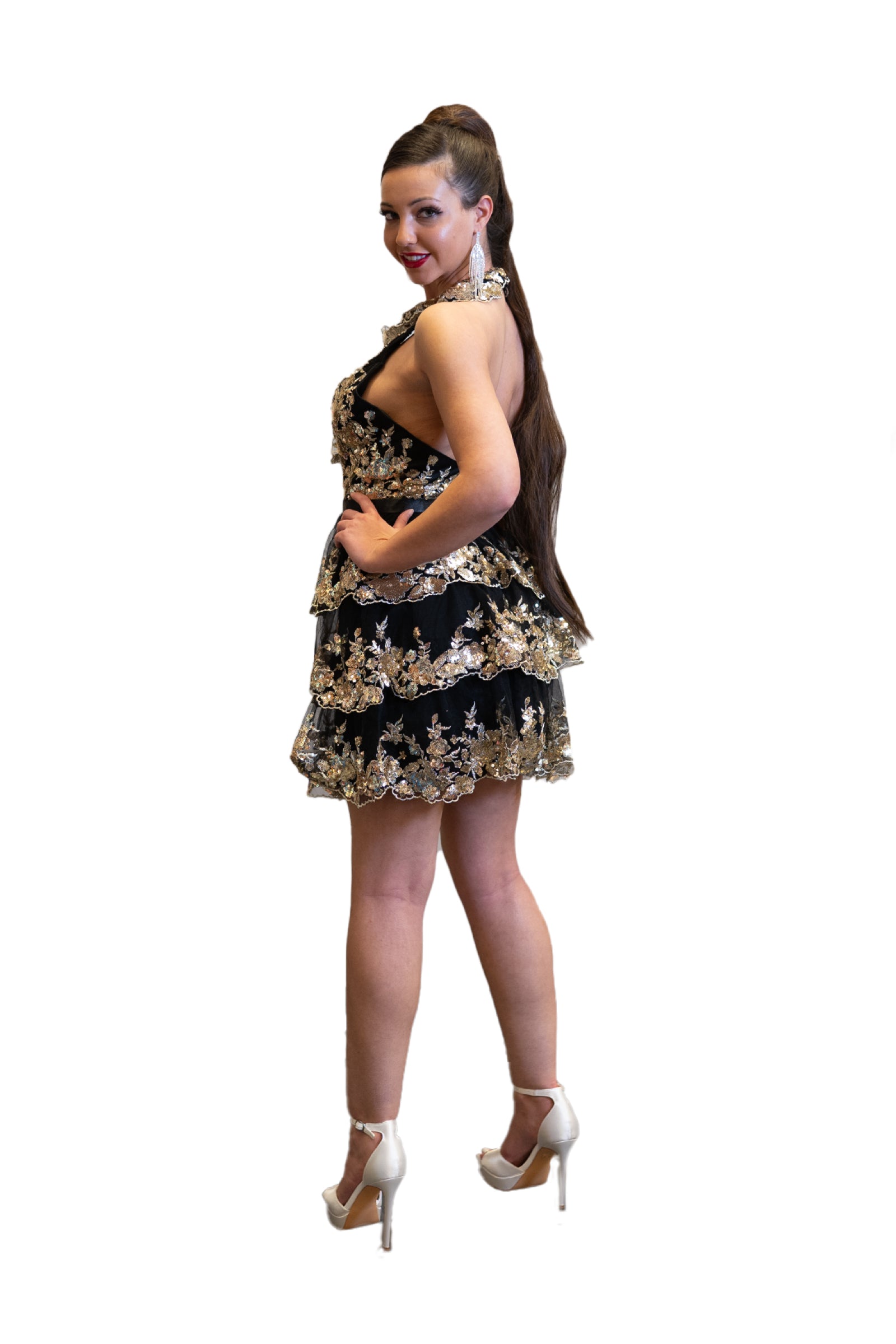 Stylish Cocktail Sparkly Mini Dress SV 24064