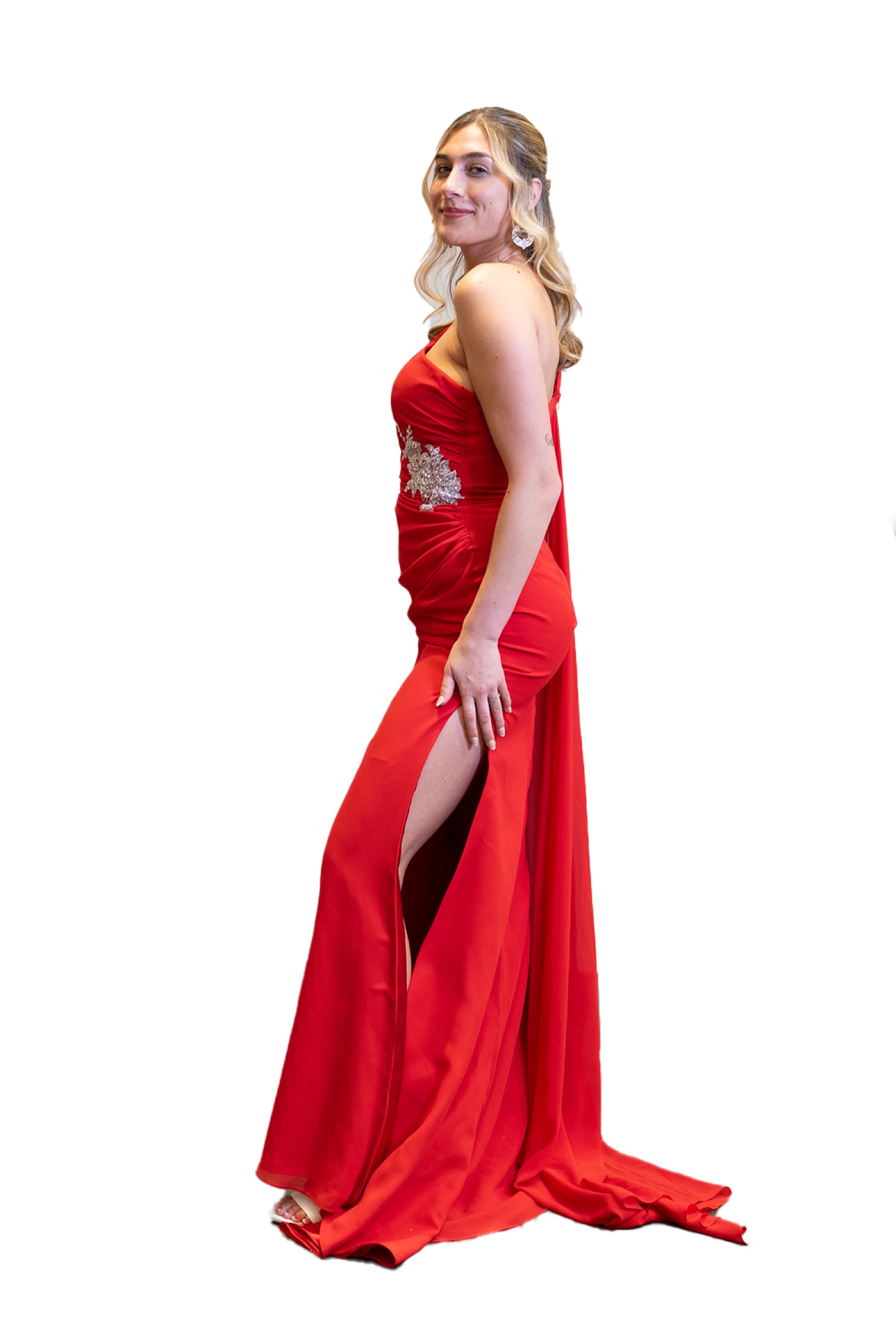 One-Shoulder Cape Stylish SV24078