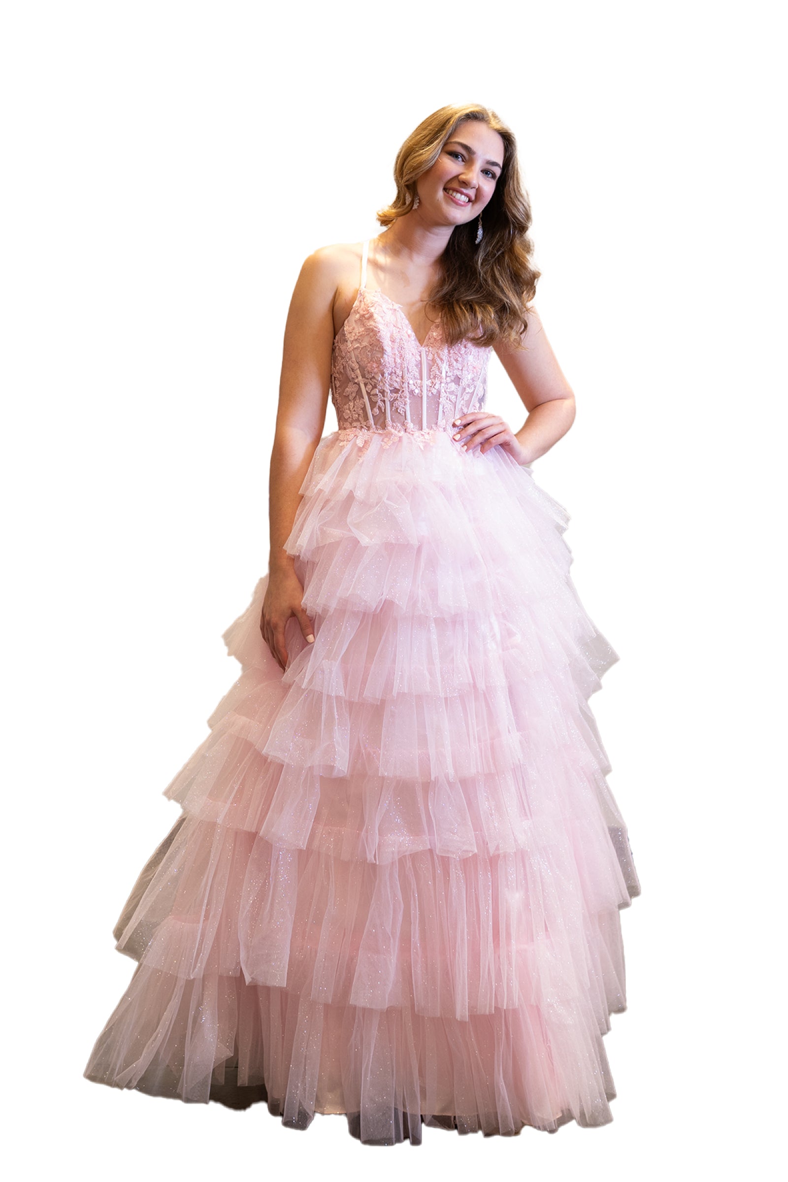 Long A-Line Tiered Skirt Blackless Dress SV61029