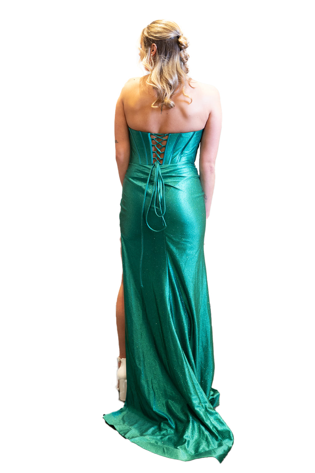 Plunging Neckline High Slit Dress SV 61004