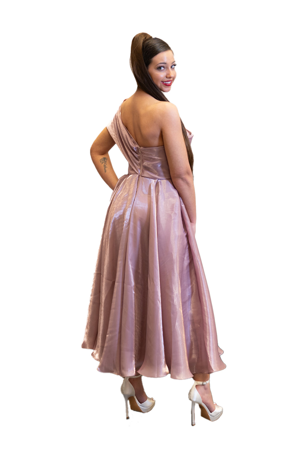 One Shoulder Midi A-Line Dress SV-21012S