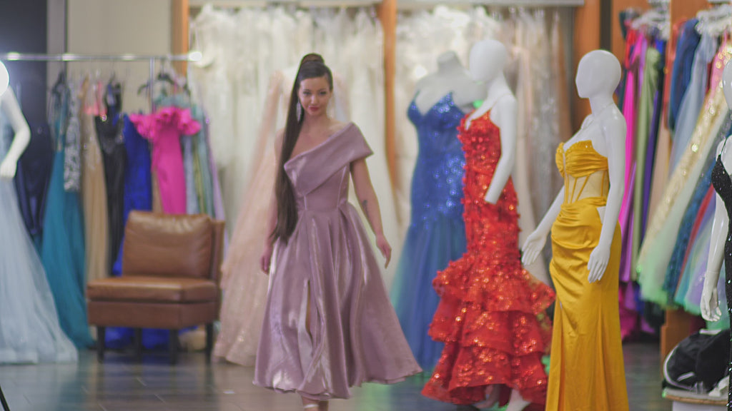 One Shoulder Midi A-Line Dress SV-21012S