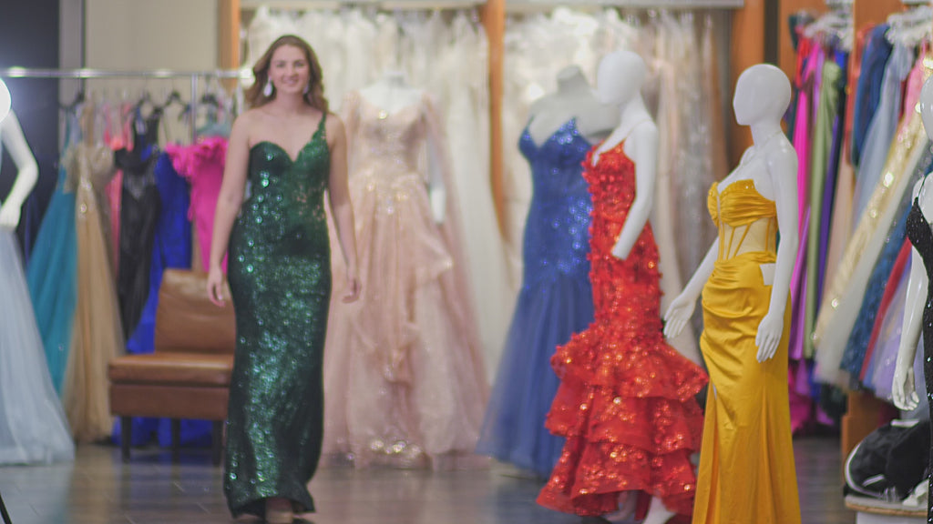 Sparkly Sequin One Shoulder Dress SV61019