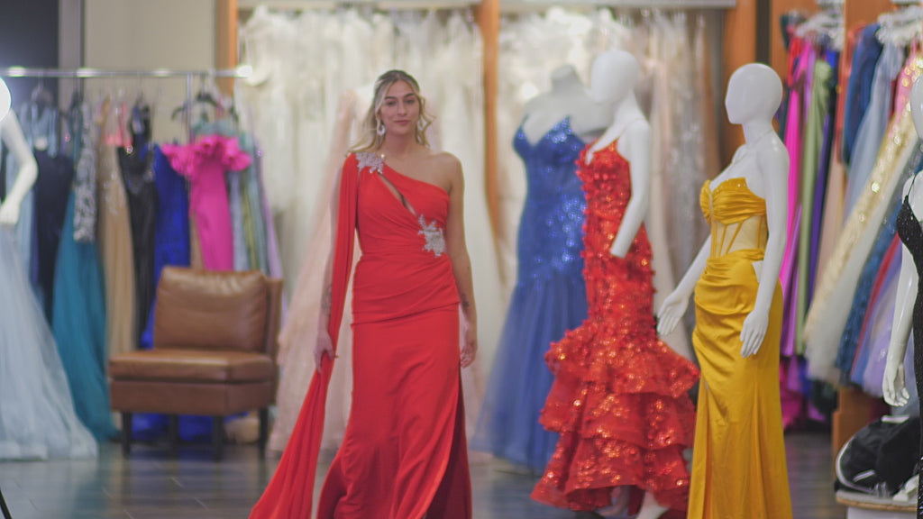 One-Shoulder Cape Stylish SV24078