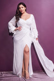 CDlong-sleeve-satin-gown-with-slit-7478