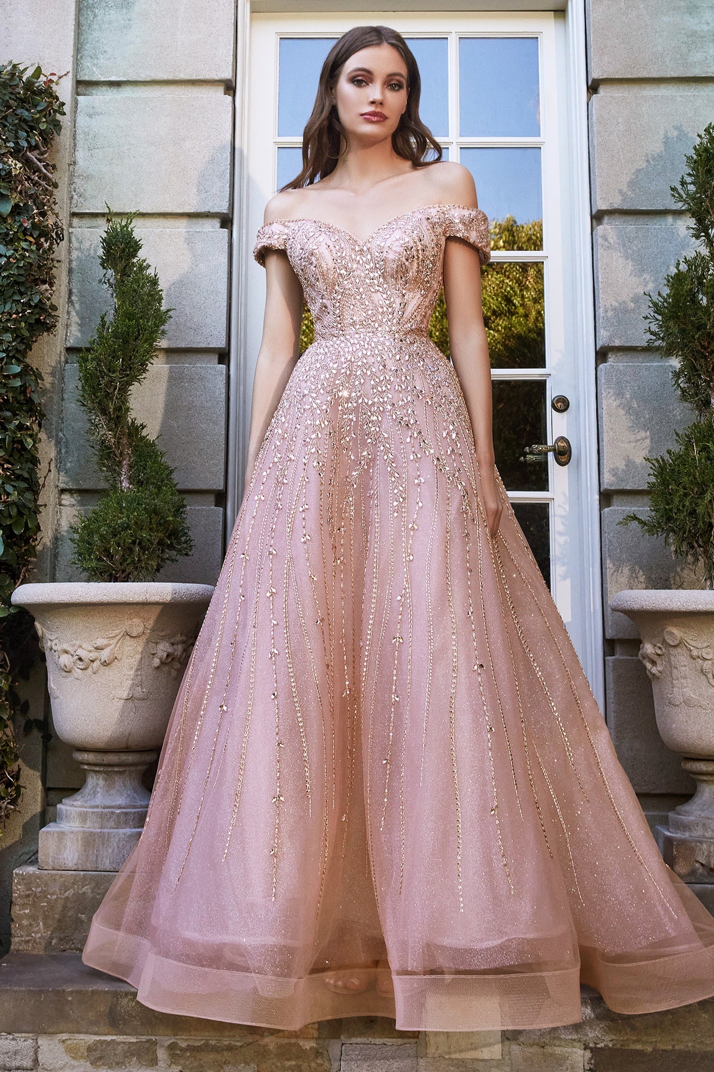 CDbeaded-off-shoulder-a-line-ball-gown-b715