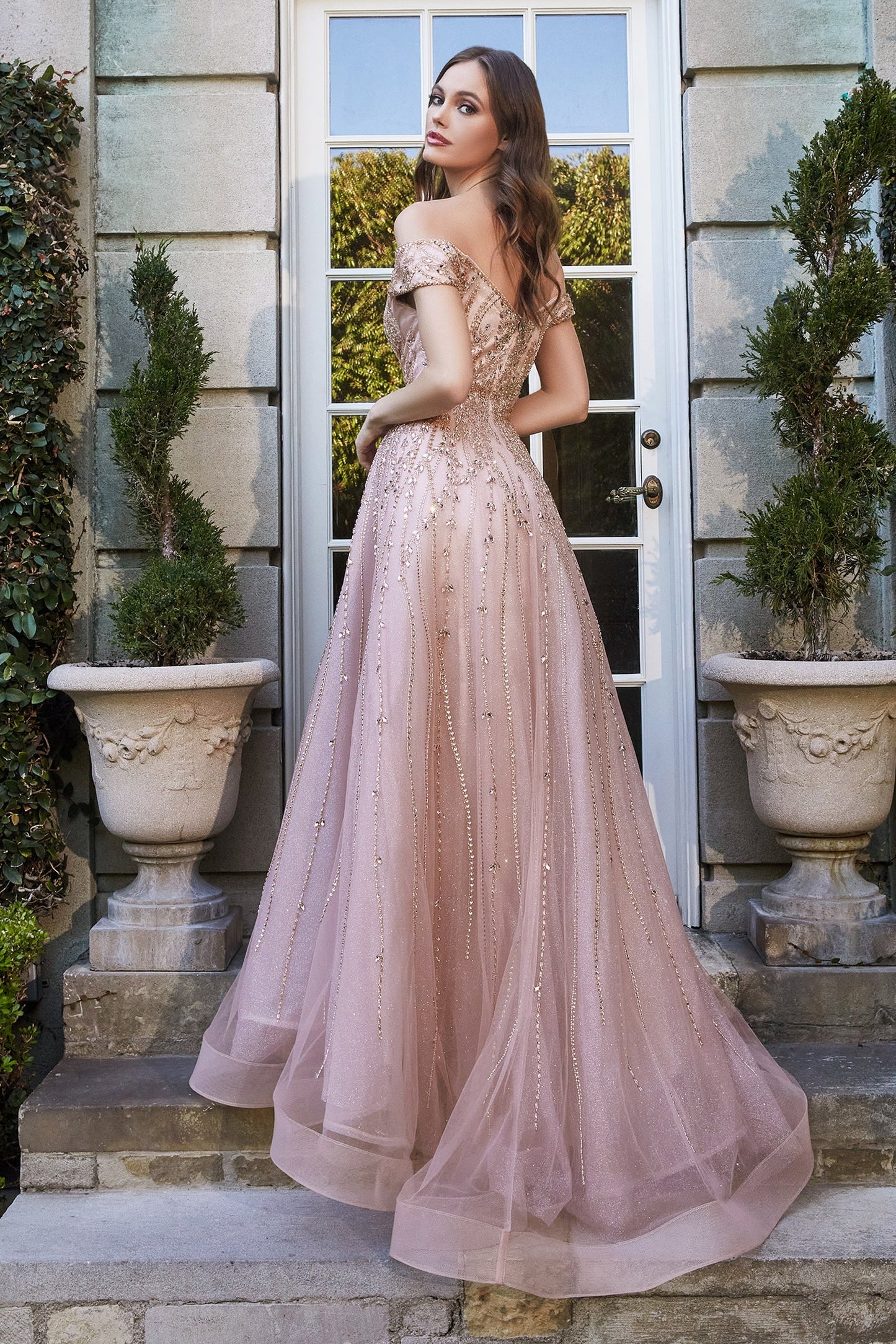 CDbeaded-off-shoulder-a-line-ball-gown-b715