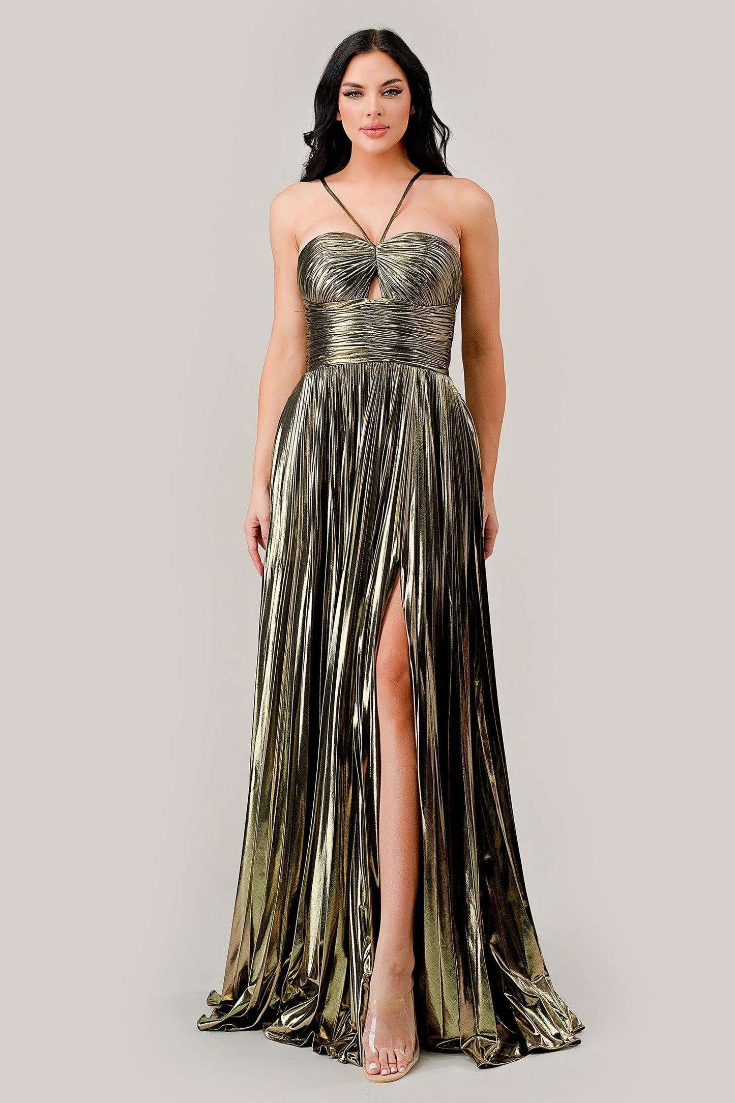 CDmetallic-lame-long-pleated-halter-dress-c153