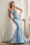 CDstrapless-butterfly-design-mermaid-gown-cb099