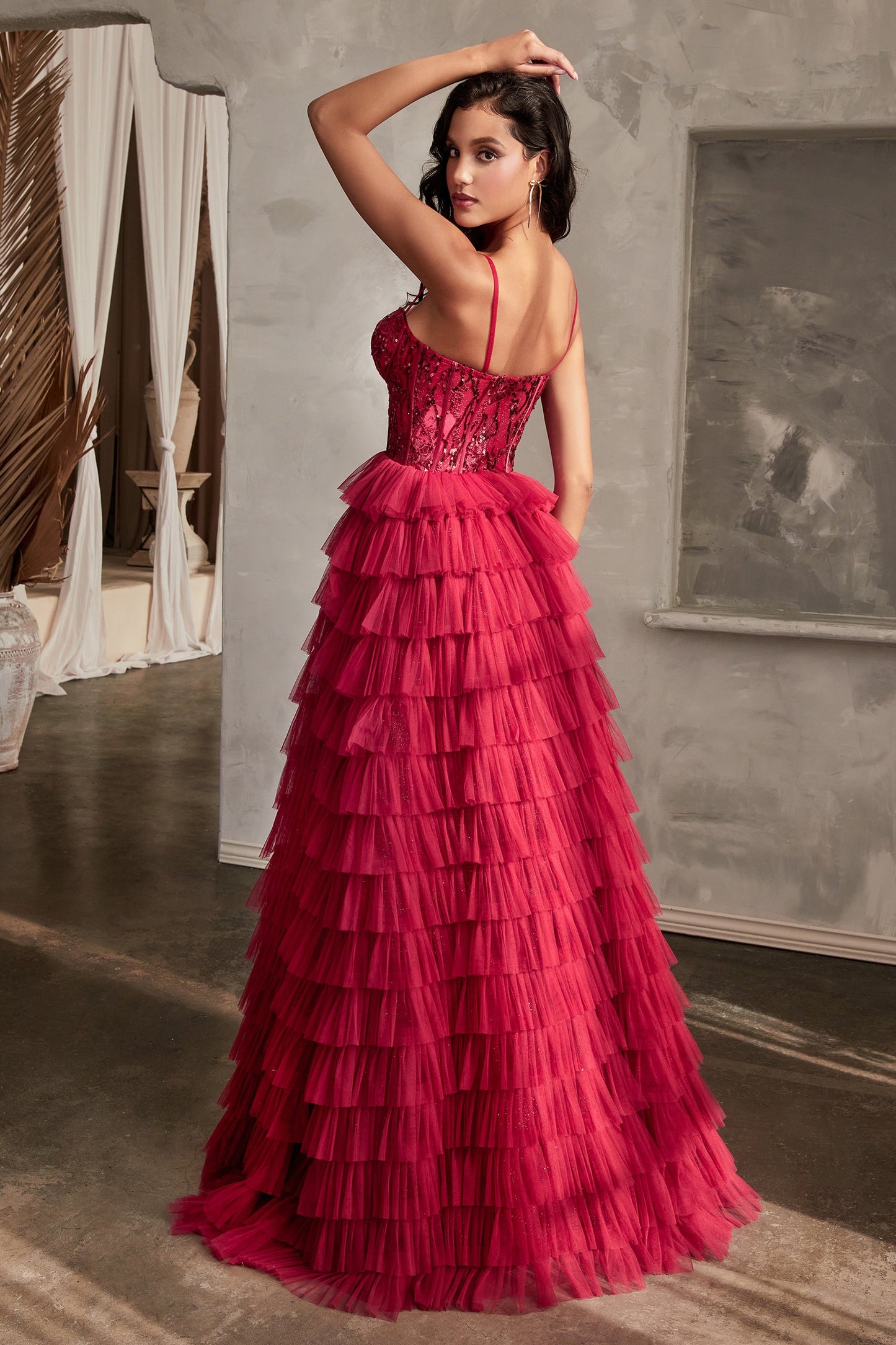 CDtiered-ruffle-corset-bodice-a-line-gown-cb143