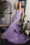 Glitter Applique Ethereal Mermaid Gown CC2279