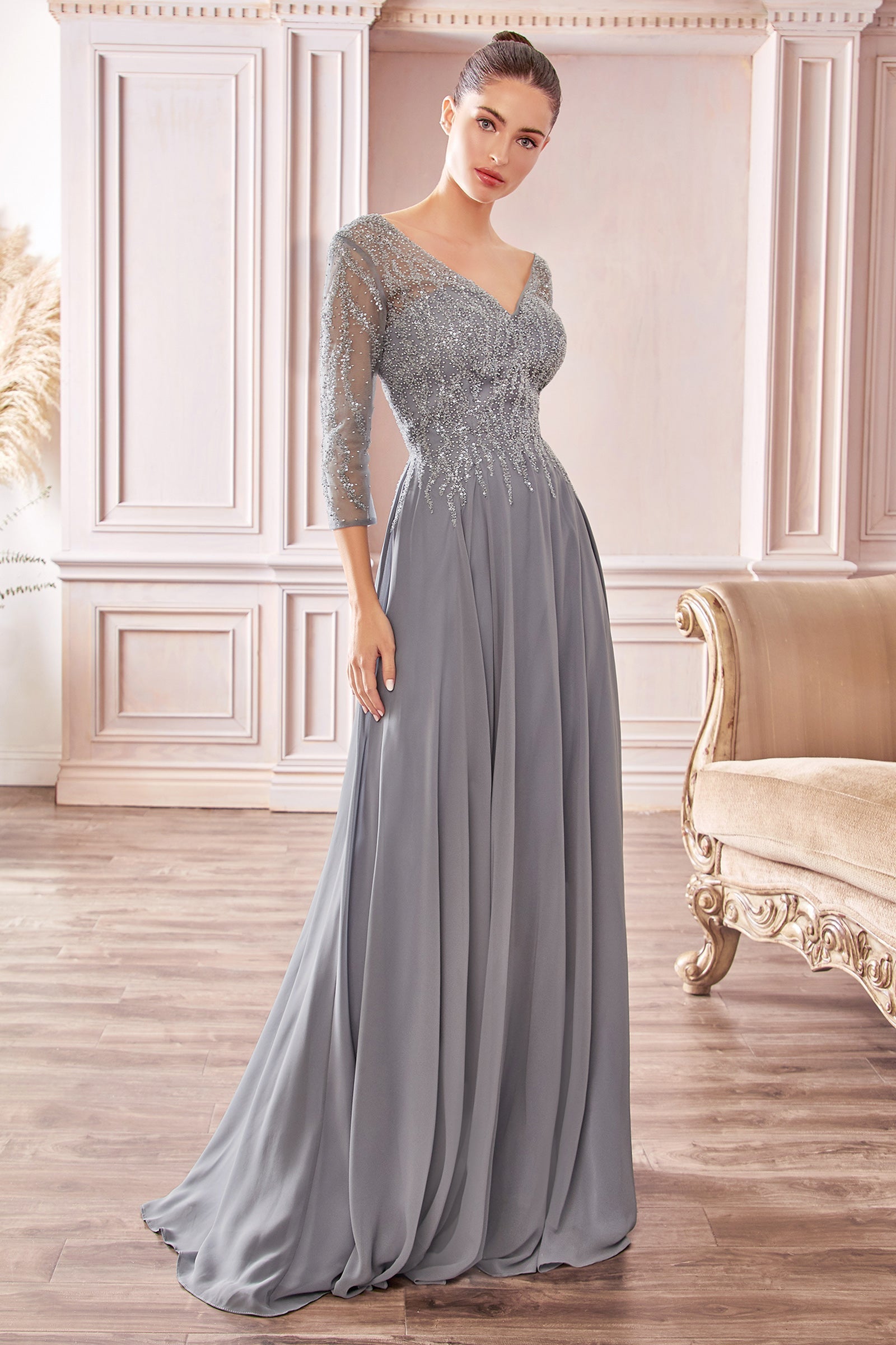 CDbeaded-long-sleeve-flowy-tulle-gown-cd0171