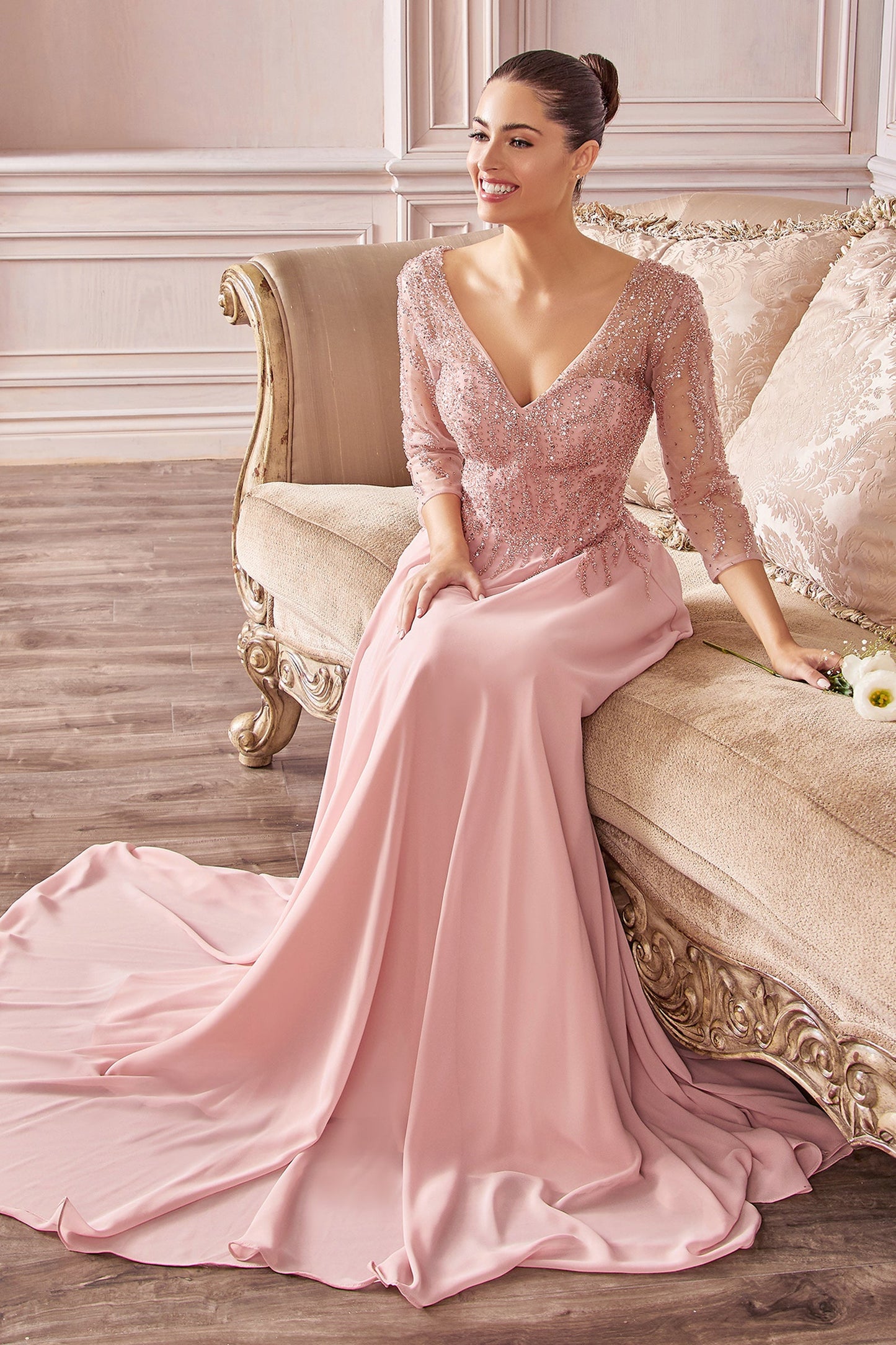 CDbeaded-long-sleeve-flowy-tulle-gown-cd0171