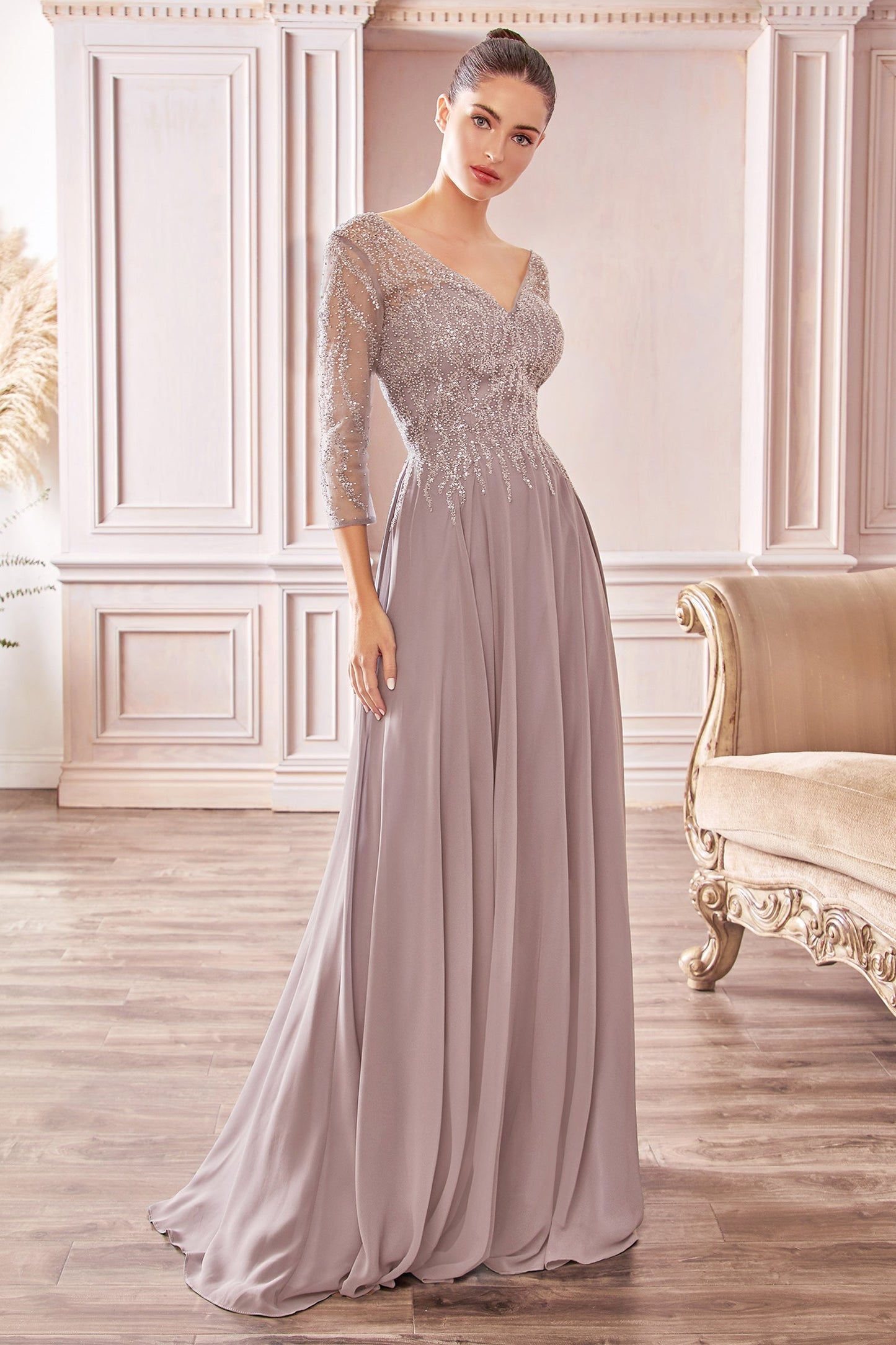 CDbeaded-long-sleeve-flowy-tulle-gown-cd0171