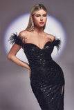 CDsparkling-wrap-style-feather-sequin-dress-cd0207