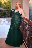 Stylish Beaded Slit Mermaid Dress CD0214