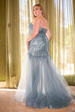 Stylish Beaded Slit Mermaid Dress CD0214