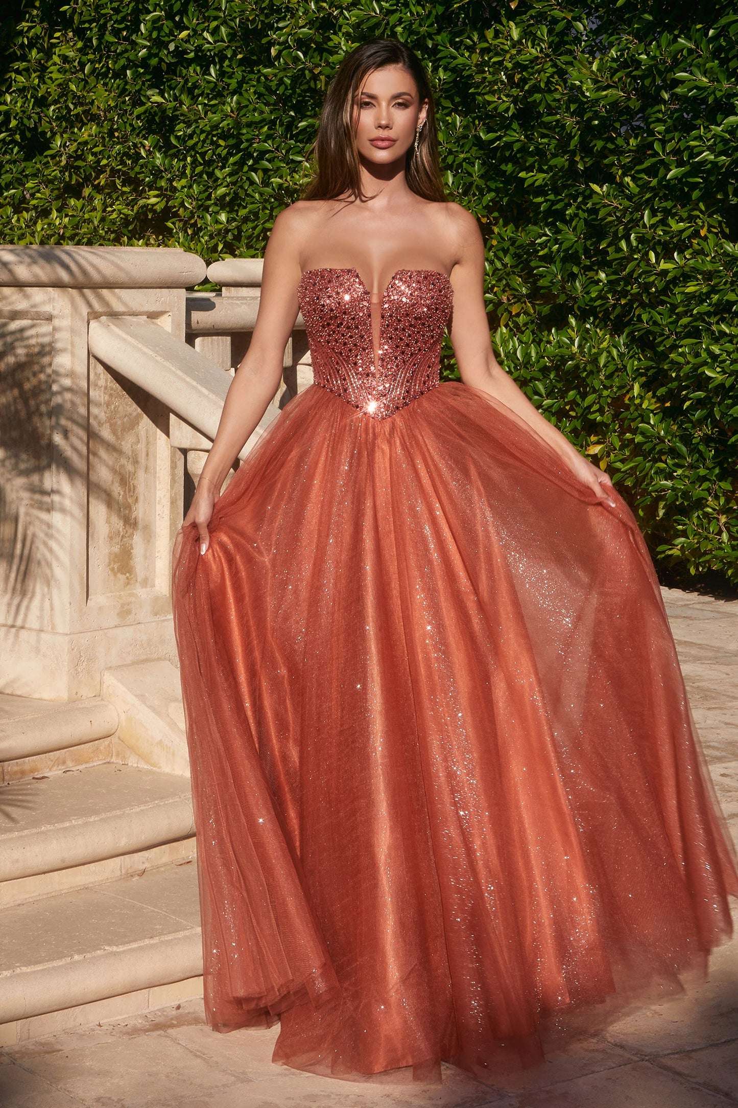 CDdeep-v-neck-sparkly-bodice-a-line-tulle-dress-cd0217