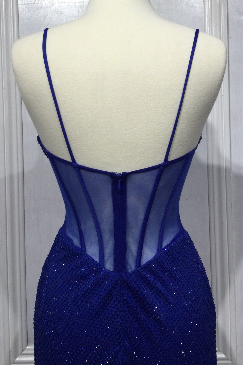 CDrhinestone-mesh-fitted-corset-slit-gown-cd267
