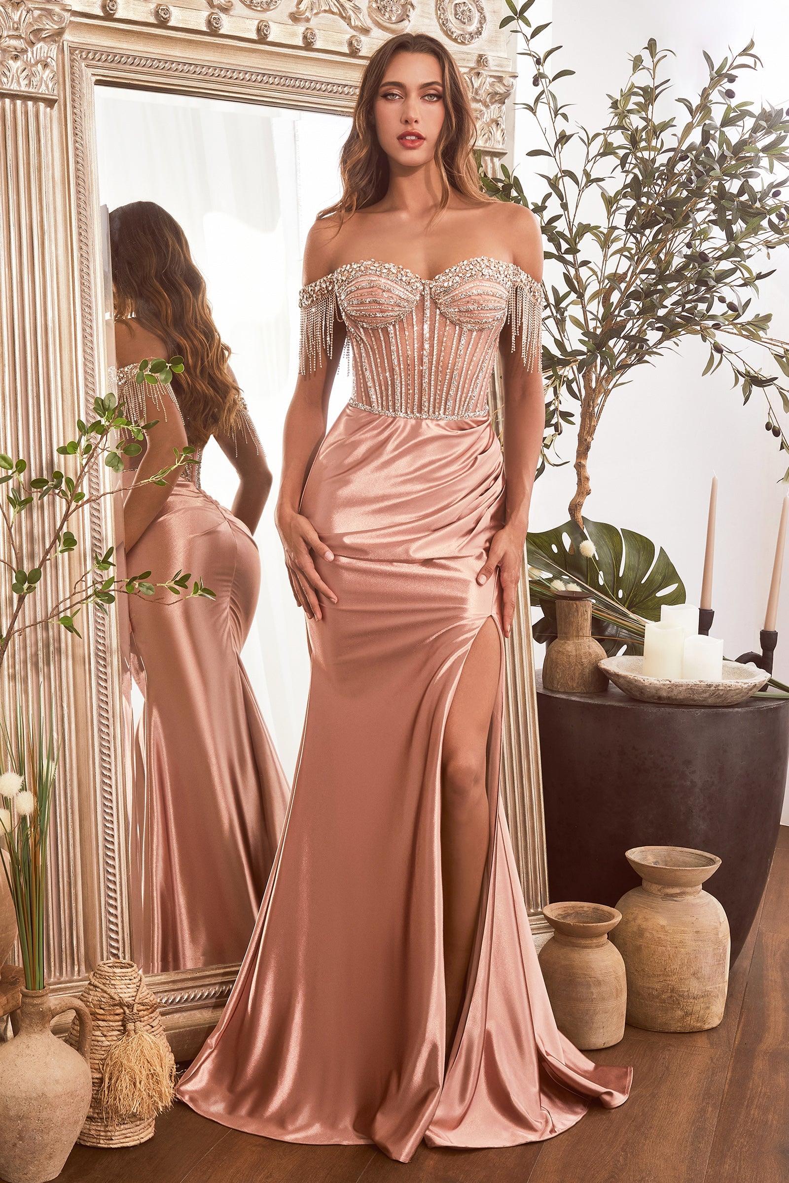 CDoff-shoulder-satin-beaded-slit-gown-cd821