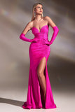 CDglitter-fitted-slit-gown-with-gloves-cd889