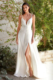 CDlong-satin-v-neck-white-dress-with-slit-cd903w