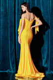 CDfitted-off-shoulder-draped-gown-cd943