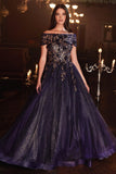 CDstrapless-glittered-tulle-a-line-ball-gown-cd955
