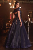 CDstrapless-glittered-tulle-a-line-ball-gown-cd955