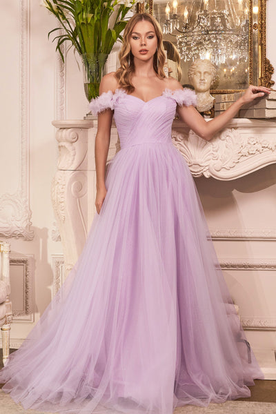 CDlayered-tulle-off-the-shoulder-long-gown-cd957