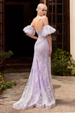 CDoff-the-shoulder-lace-mermaid-puff-sleeve-gown-cd958