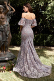 CDpuff-sleeve-off-the-shoulder-lace-mermaid-gown-cd959