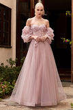 CDblouson-sleeves-floral-corset-gown-cd962