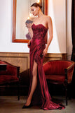 CDlong-fitted-satin-corset-strapless-gown-cds406