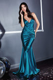 Satin Sweetheart Neckline A-Line Gown Formal Dress CJ253
