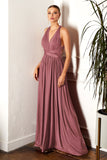 Long Satin Bridesmaid Gown CV01