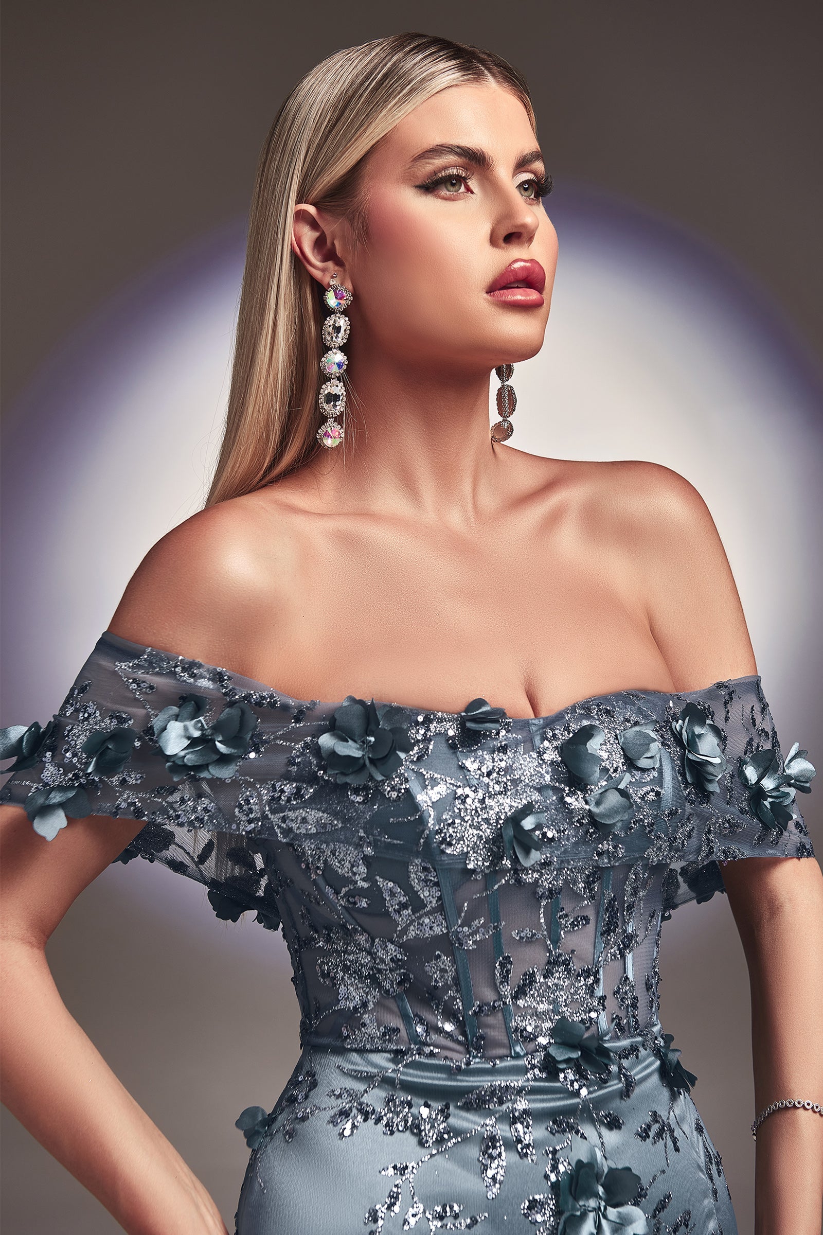 CDfloral-print-off-shoulder-gown-j832