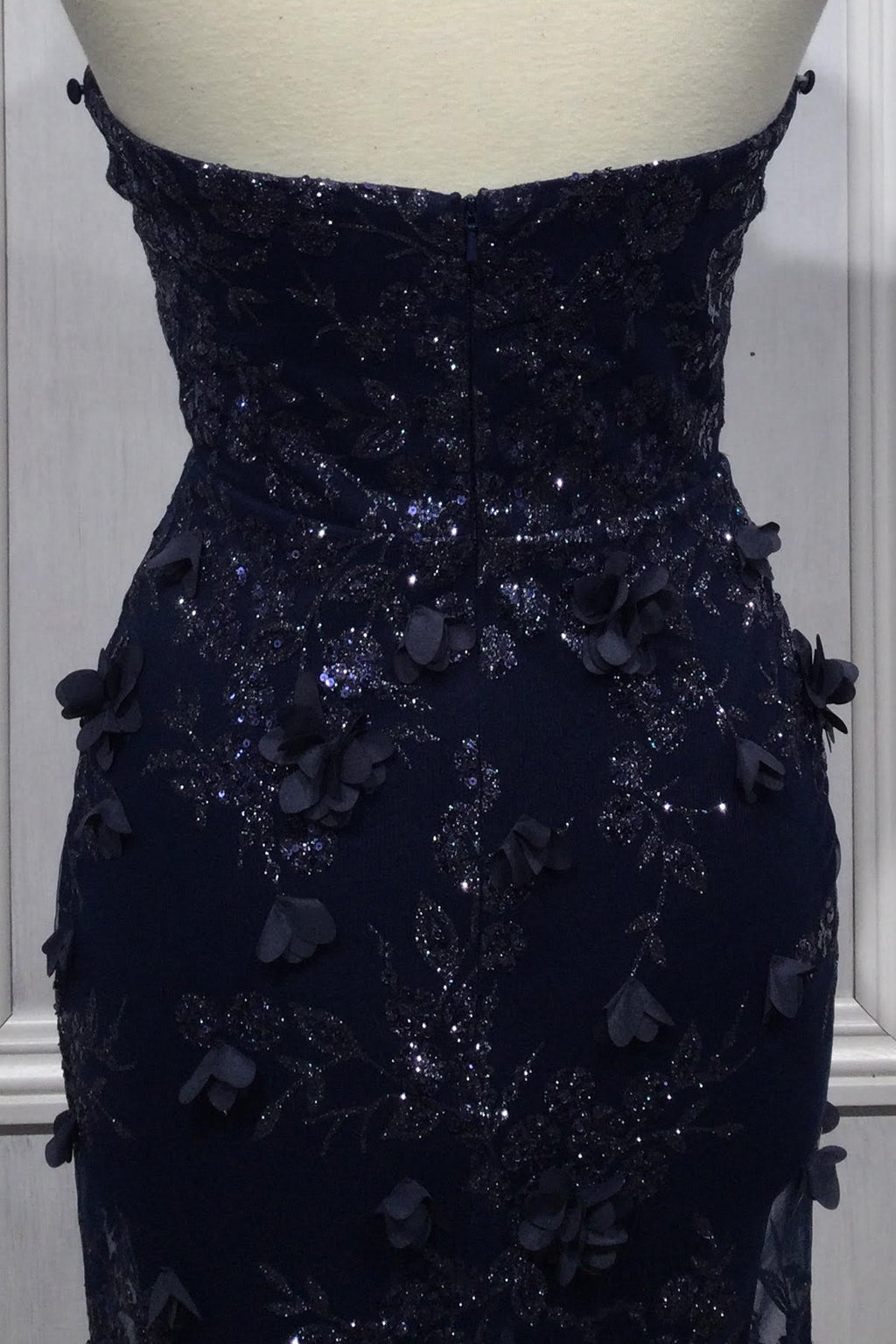 Lace Cape Fitted Gown J834
