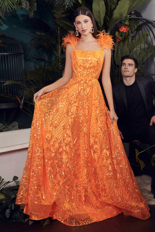 CDglamour-feather-straps-gown-kv1076