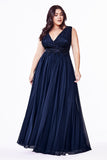 Lace Bodice Chiffon Dress S7201