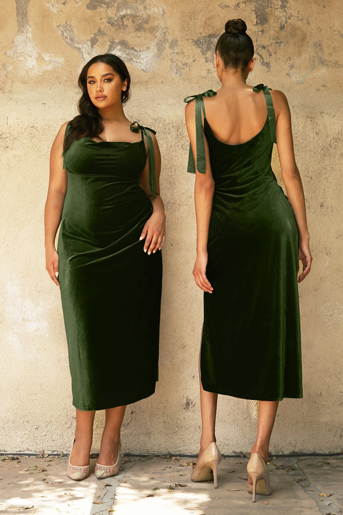 CDstretch-velvet-tie-straps-midi-dress-with-side-leg-slit-bd106